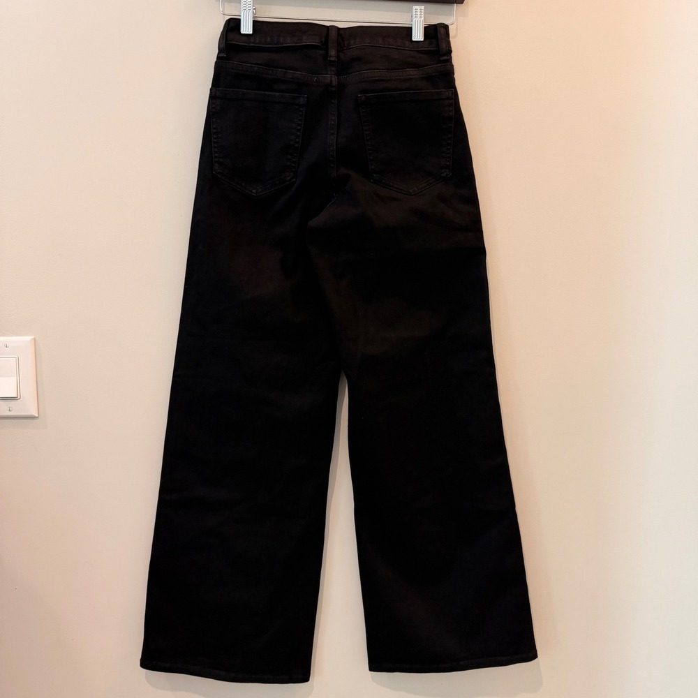 Quince Bella Stretch Wide Leg Jeans Denim Date Trip Vaca Black 26 Regular NWT - Picture 8 of 13